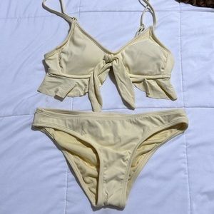Yellow tie bathing suit size S